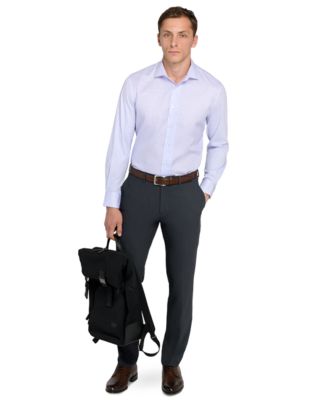 Men Checkered Print Hybrid Slim Fit Easy Care Long Sleeve Shirt