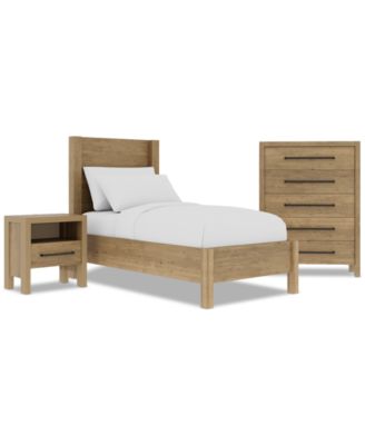 Davie 3-Pc. Twin Set (Panel Bed, Chest & 1-Drawer Nightstand)