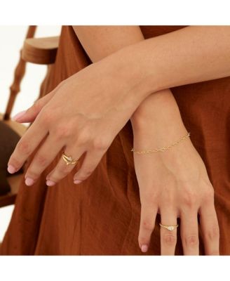 Love Heart Sterling Silver Chain Bracelet