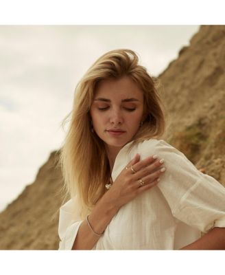 Bone Sterling Silver Adjustable Ring