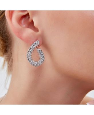 Chunky Spiral Helix Sterling Silver Earrings