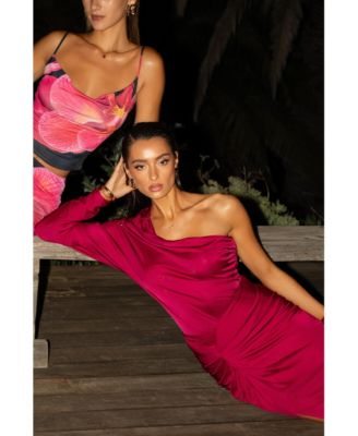 Women's One Shoulder Shirred Bodysuit