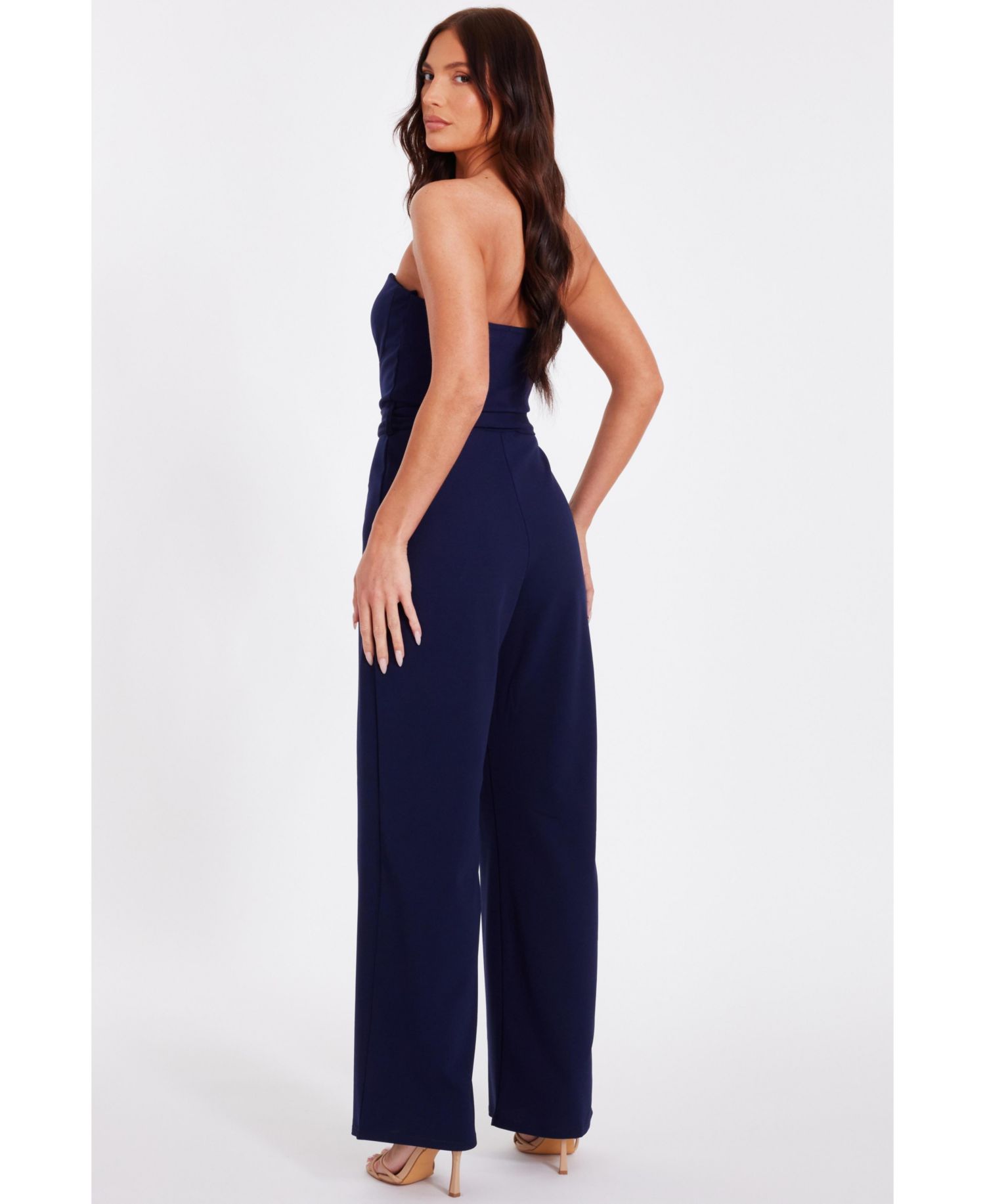 Women's Scuba Crepe Bandeau Jumpsuit