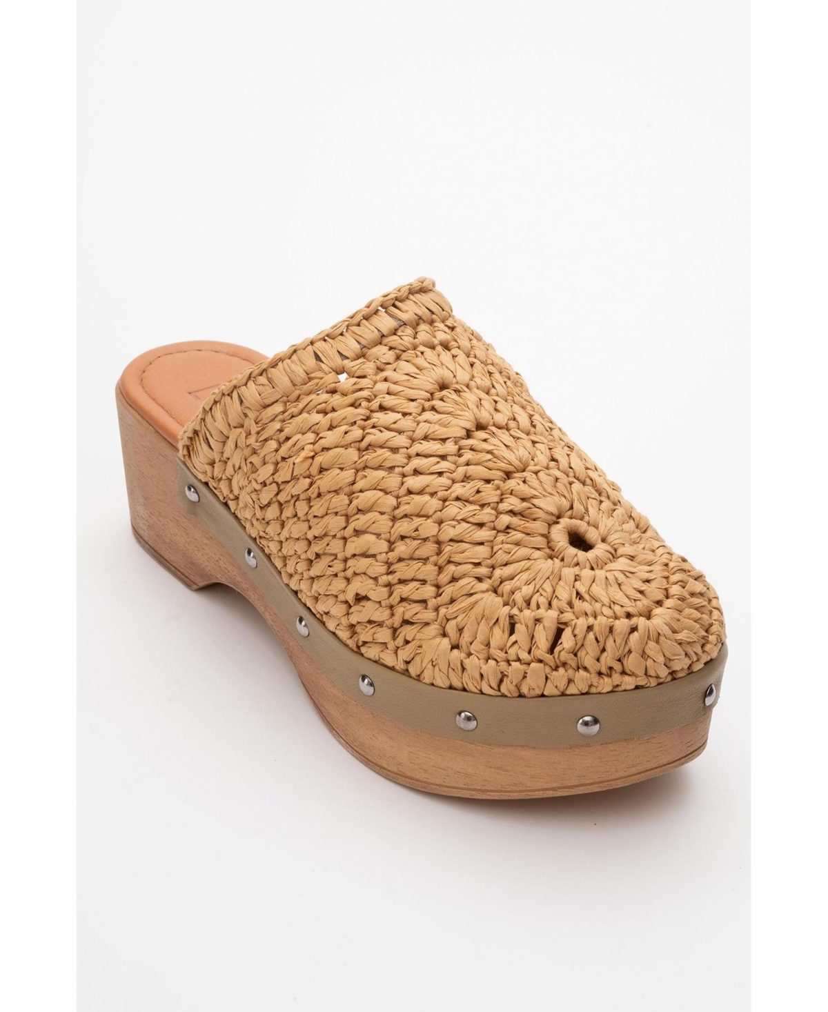 Cooper Braided Wedge Sandal (Women) - Cognac brown leather
