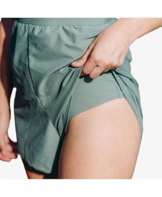 Women's Ivy Short Swim Romper With Built-In Bra and Hidden Shorts