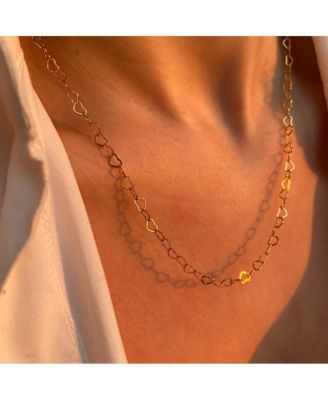 Love Heart Sterling Silver Chain Necklace