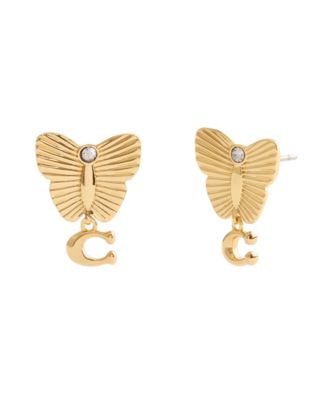 Faux Stone Signature Heritage Butterfly Earrings