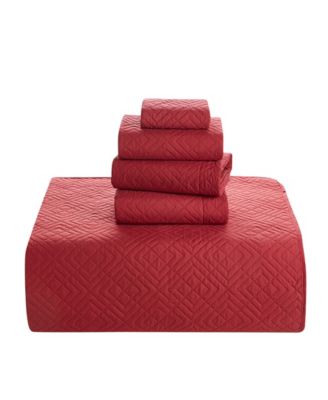 Diamond Embossed 5-Pc. Quilt Set, King/California King