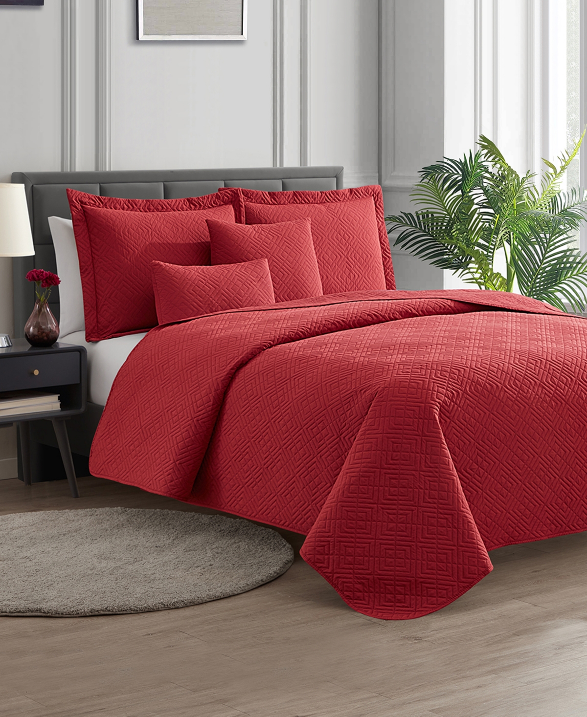 Nestl Diamond Embossed 4-pc. Quilt Set, Twin/twin Xl