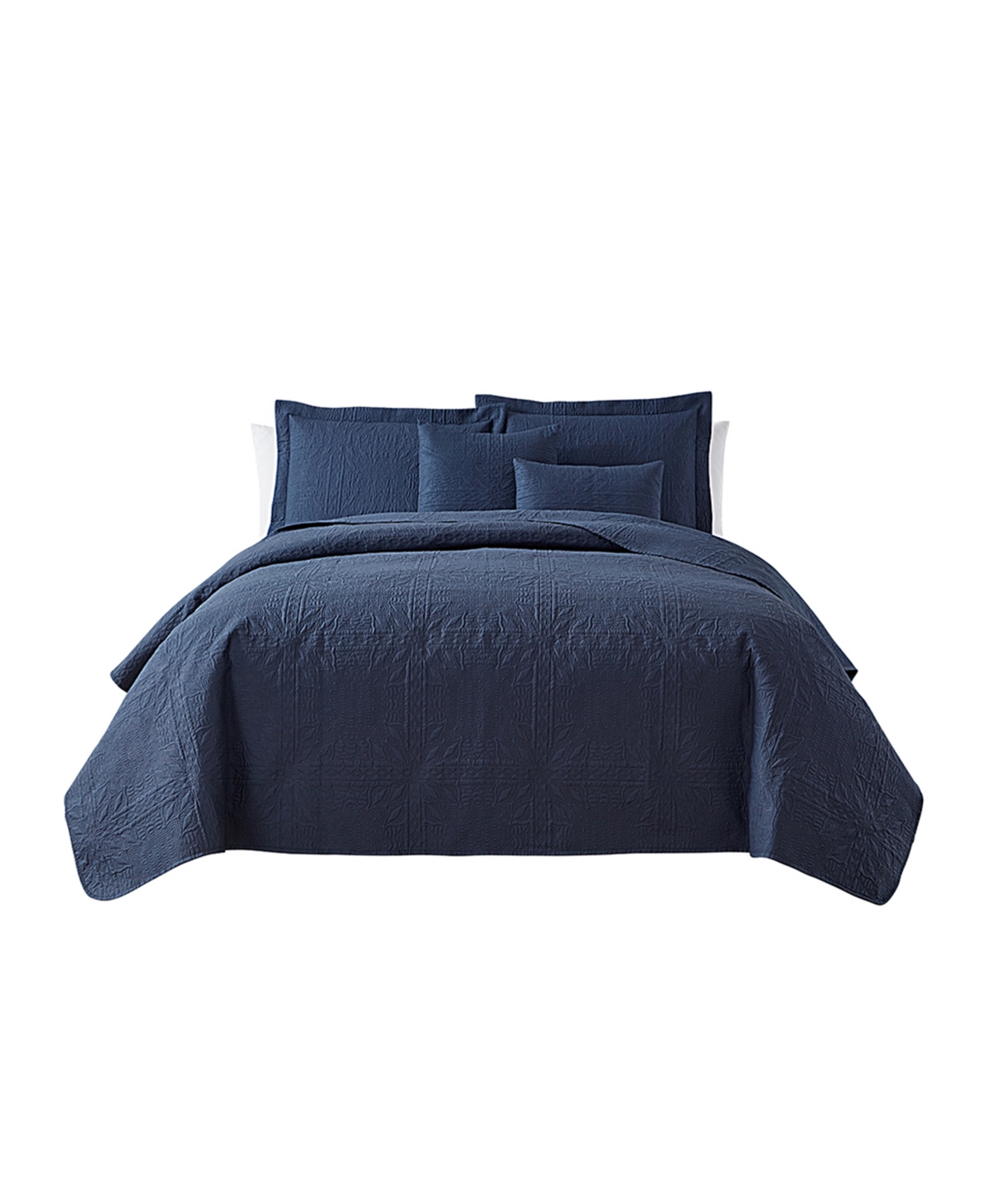 Nestl Grid Embossed 5-pc. Quilt Set, King/california King