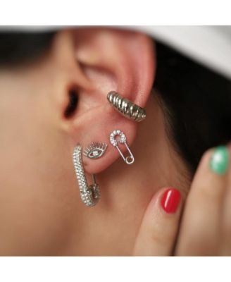 Croissant Ear Cuff No Piercing Sterling Silver 1 Piece