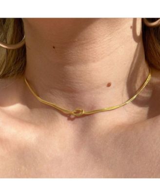 Knot Chain Choker Necklace in Sterling Silver