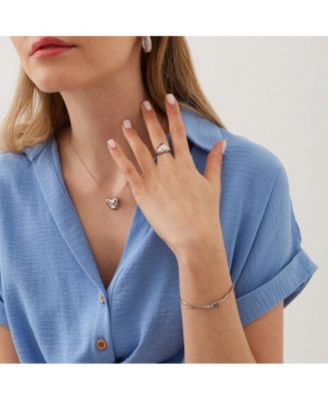 Sterling Silver Snake Chain Knot Bracelet