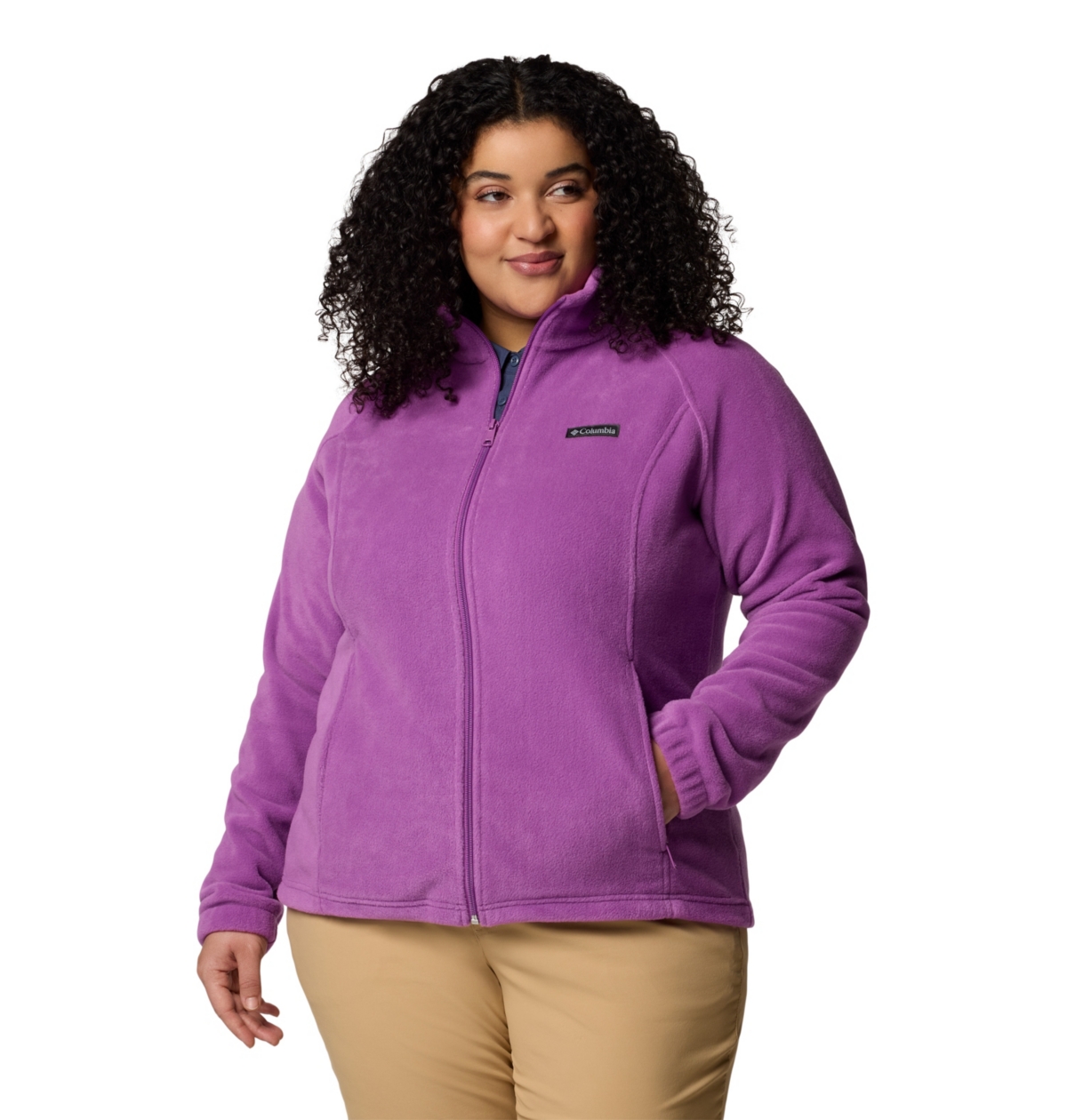 Columbia Plus Size Benton Springs Fleece Jacket In Purple