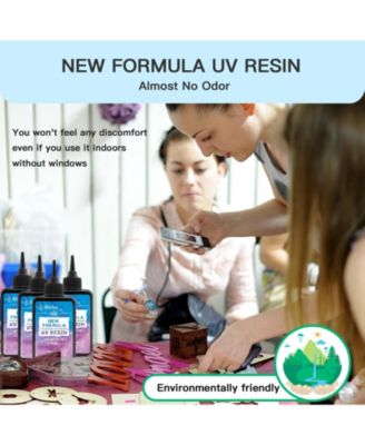 UV Resin 300g, Crystal Clear UV Resin Solar Cure Sunlight Activated Hard Resin Kit for Jewelry Making, Casting and Coating, DIY Crafts