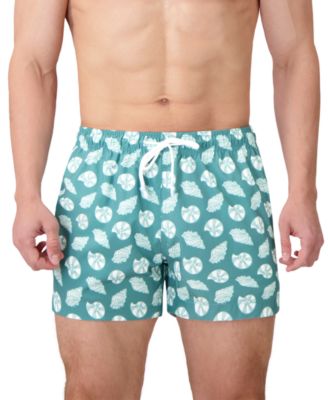 Sunset and Vines Men's Shell-Pattern Woven Swim Trunks