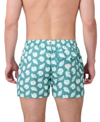 Sunset and Vines Men's Shell-Pattern Woven Swim Trunks