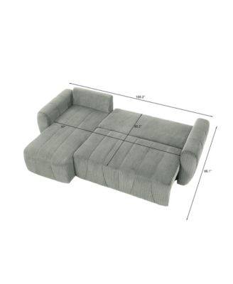 Streamdale Convertible 3-Seat L-Shaped Fabric Couch
