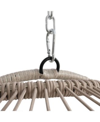 Streamdale Outdoor garden rattan egg swing chair hanging chair PE hanging chair blue