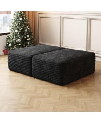 Sofa ottoman, No Assembly Required,Plush Corduroy Fabric)