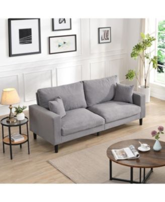74" High-Resilience 3-Seater Sofa, Modern Upholstered Sofa