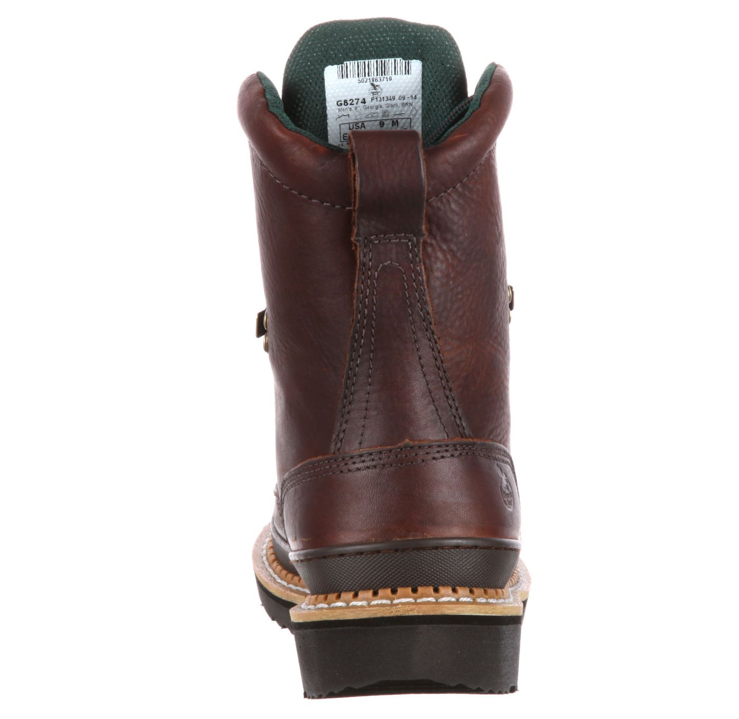 Мужские ботинки GEORGIA BOOT Georgia Giant 8" Soggy Brown Steel Toe Work Boot, цвет: Коричневый — фото 8