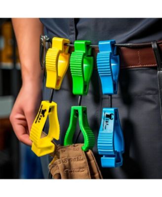 Work Glove Clips, 3 Pcs, 360&deg; Rotating, Spring-Loaded