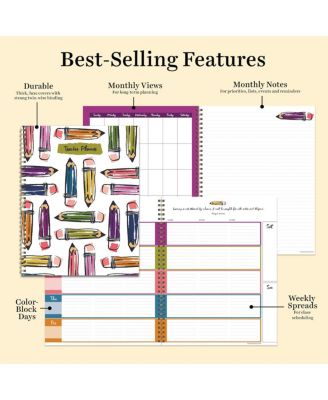 Large Undated Pencils Teacher & Homeschool Lesson Planner