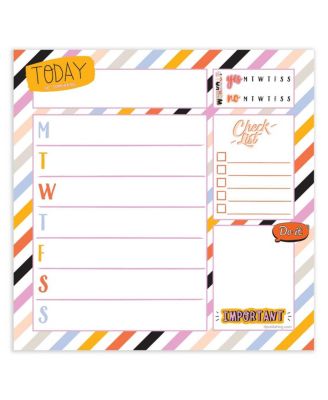 Super Stripe Weekly Square Schedule Pad