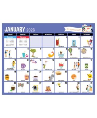 2026 Bountiful Blooms Large Desk Pad Monthly Blotter Calendar