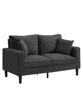 57" Loveseat Sofa, Wooden Frame, Comfy, Modern Style