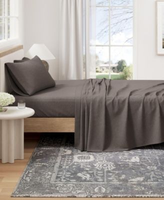 Heathered Melange Cotton Jersey Knit Sheet Set