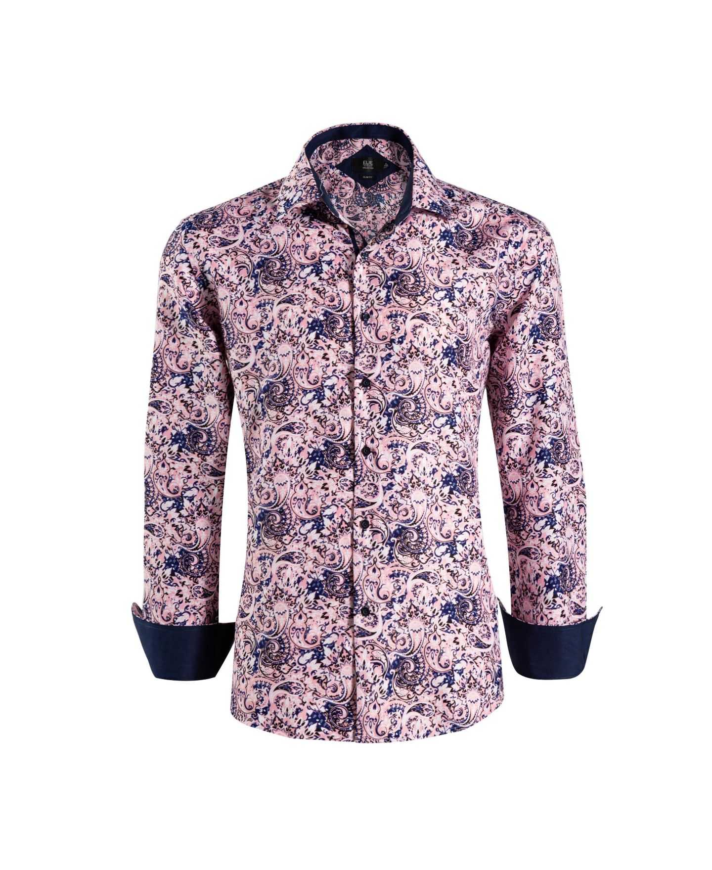 Рубашка Elie Balleh Pink Slim Fit Printed Shirt для мальчиков, цвет: Розовый — фото 2