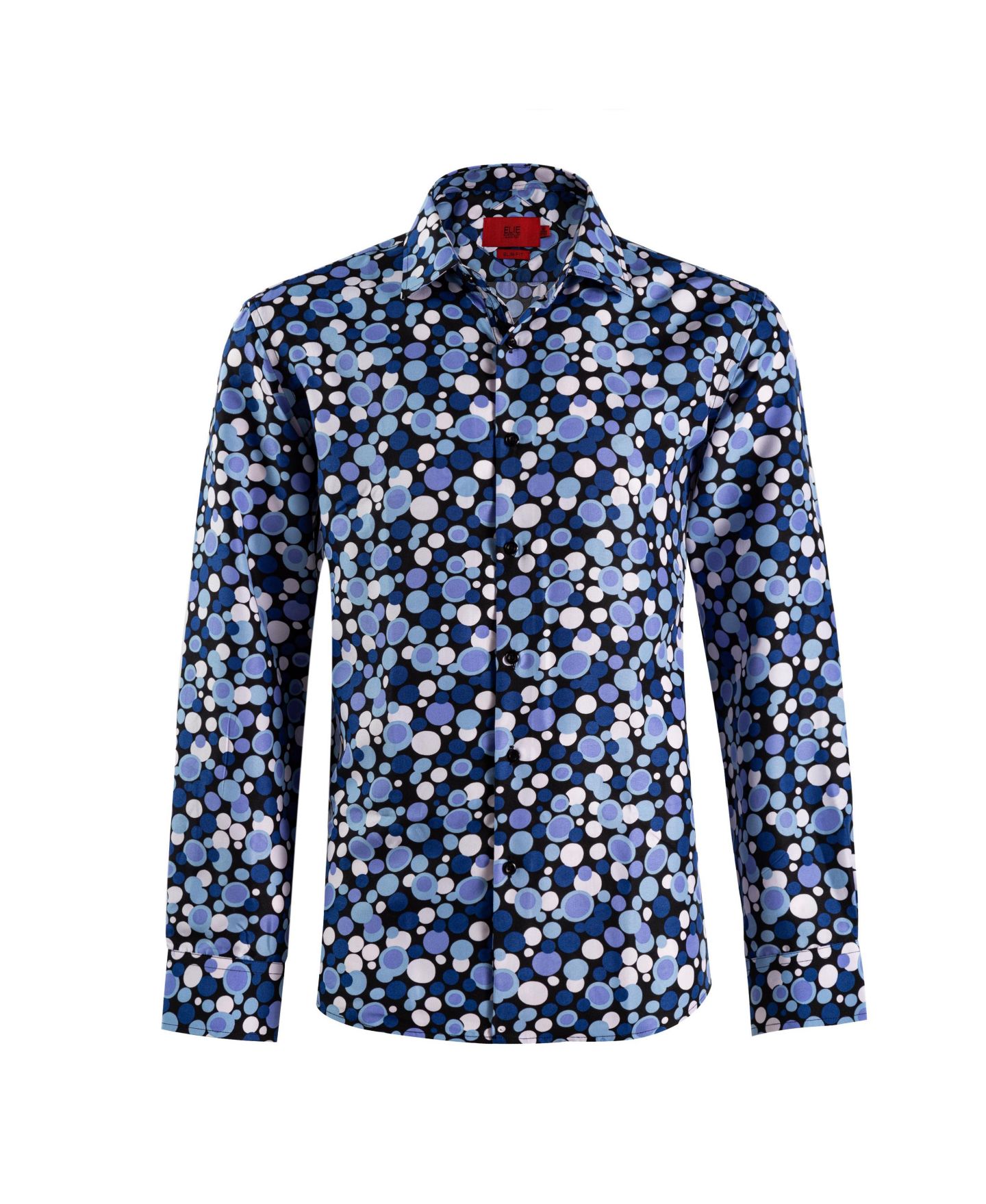 Рубашка Elie Balleh Black Slim Fit Dotted Dress Shirt для мальчиков, цвет: Чёрный — фото 1