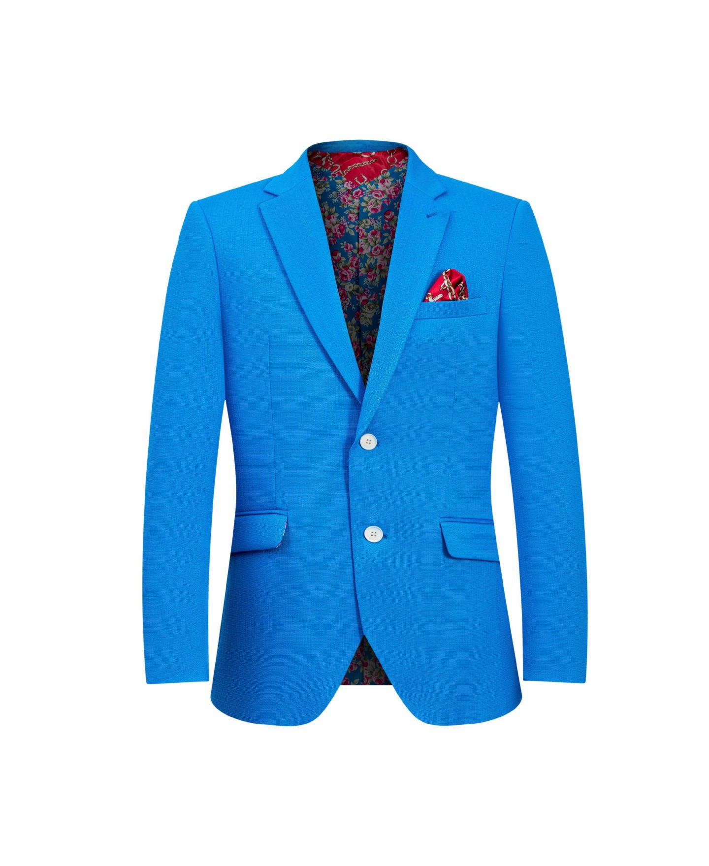 Пиджак Elie Balleh Royal Blue Slim Fit Classic Blazer для мальчиков, цвет: Королевский синий — фото 1
