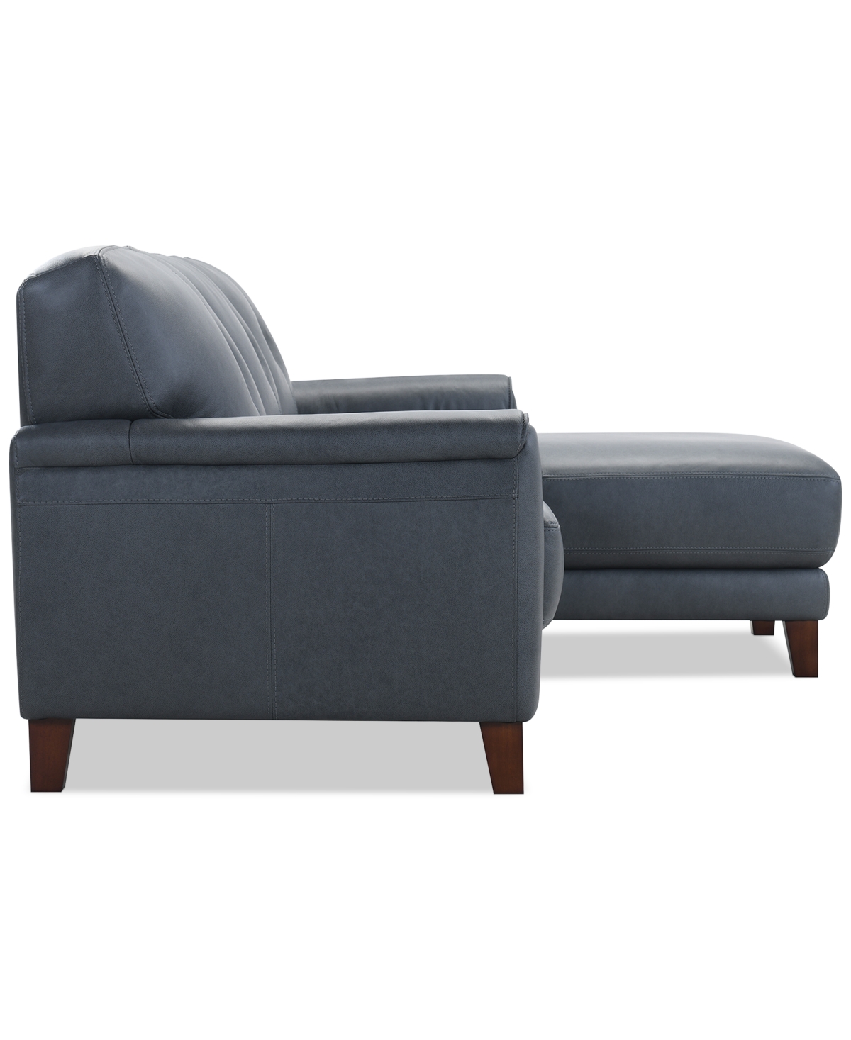 Macy's Ashlinn 2-pc. Leather Chaise Sofa, Exclusively At  In Gray