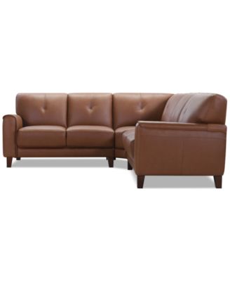 Ashlinn 3-Pc. Leather L Sectional, Exclusively at Macy's