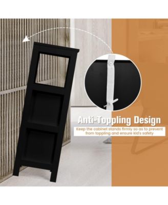 Bathroom Wooden Floor Cabinet Multifunction Storage Rack Stand Organizer