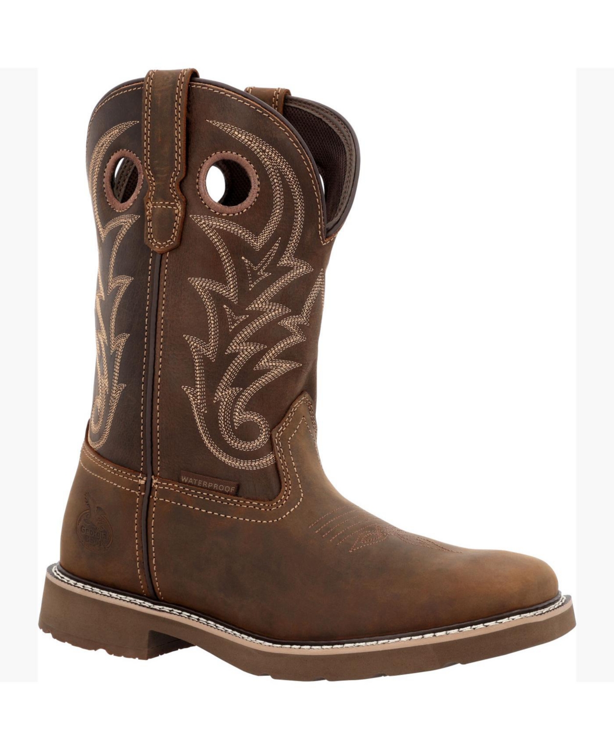Men's Core 37 Western 11&#x22; Waterproof Pull-On Work Boot - Dark Brown