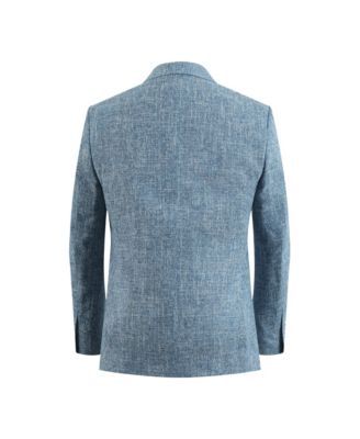 Boys Blue Slim Fit Clasic Melange Jacket