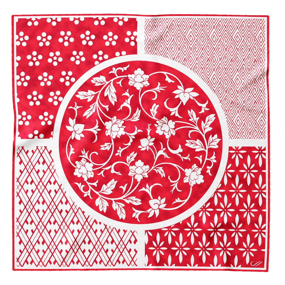 Nadia - Silk Bandana for Women - Red