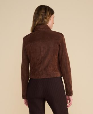 Women's Cropped Suede Jacket, Created For Macy's