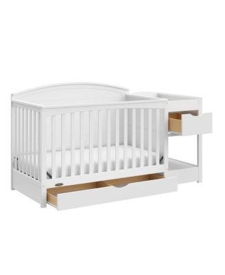 Bellwood 5-in-1 Convertible Crib & Changer with Drawer (White)