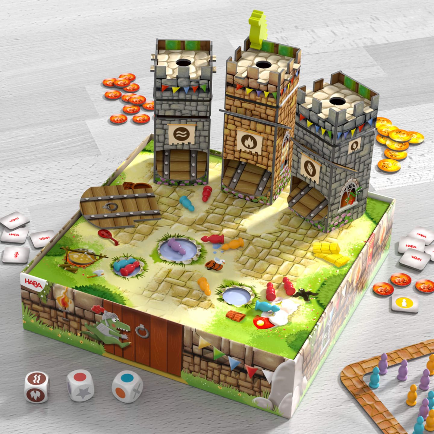 Детская настольная игра Haba Knuckling Knights Strategy Board Game with Secret Doors, Ages 4+, цвет: Mutli — фото 2
