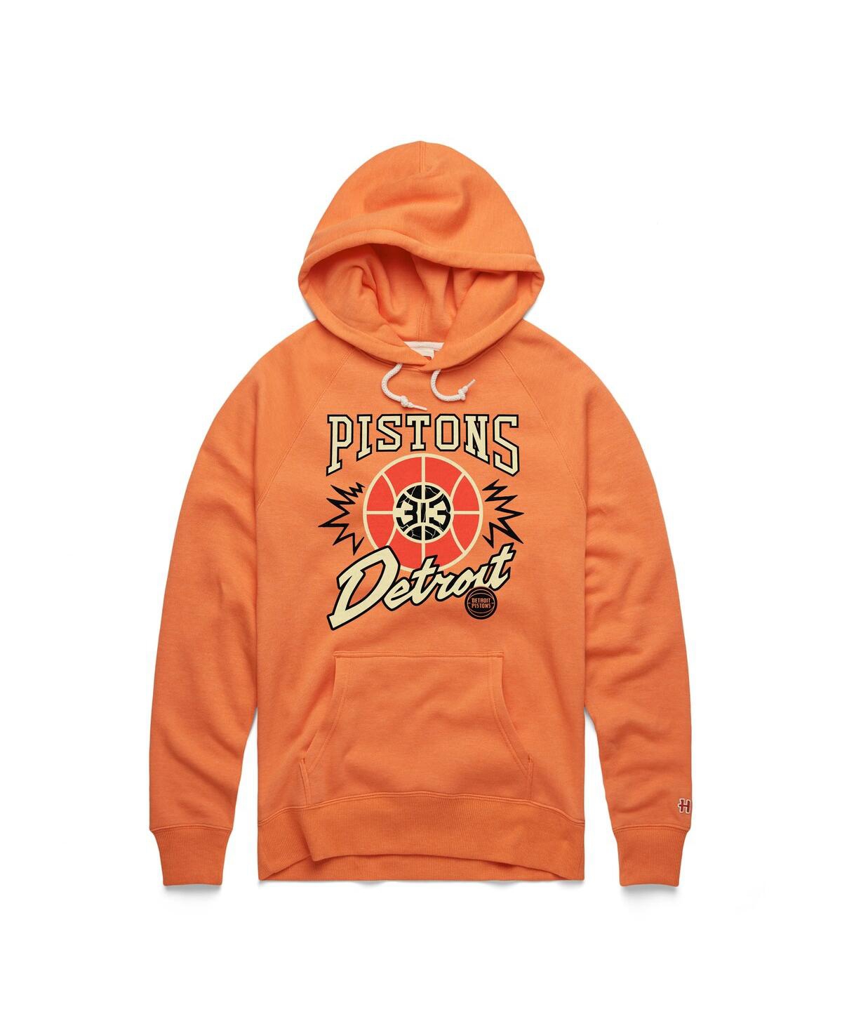 Homage Men's And Women's Orange Detroit Pistons Hometown Edition Tri-blend Raglan Pullover Hoodie