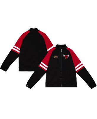 Mitchell & Ness - Men's  Black Chicago Bulls MVP 2.0 Full-Zip Track Jacket