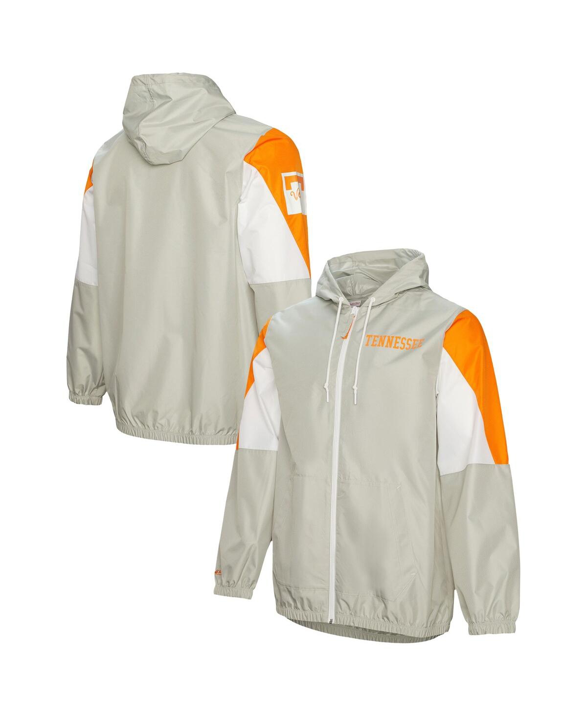 Mitchell & Ness Men's Gray Tennessee Volunteers Throw It Back Full-zip Windbreaker Jacket