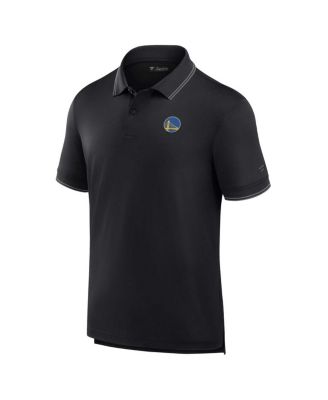 Men's Black Golden State Warriors Front Office Pique Polo Shirt