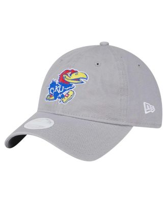 New Era - Women's Gray Kansas Jayhawks Logo 9TWENTY Adjustable Hat