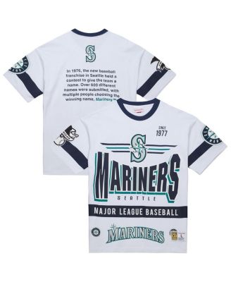 Mitchell & Ness - Men's  White Seattle Mariners Cooperstown Collection Team Origins Premium T-Shirt